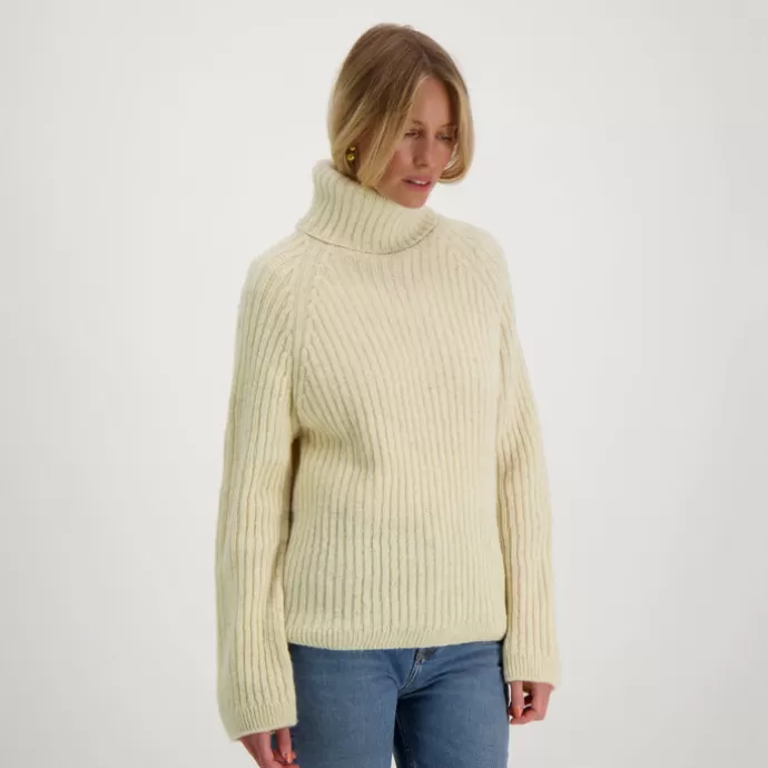 Ekta Helsinki Alexa Roll-Neck Villapaita Luonnonvalkoinen