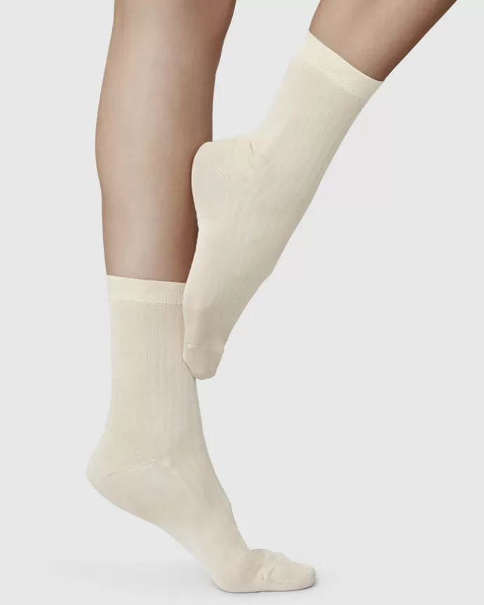 Flash Sale Swedish Stockings Alexa Silk Touch Socks Cream