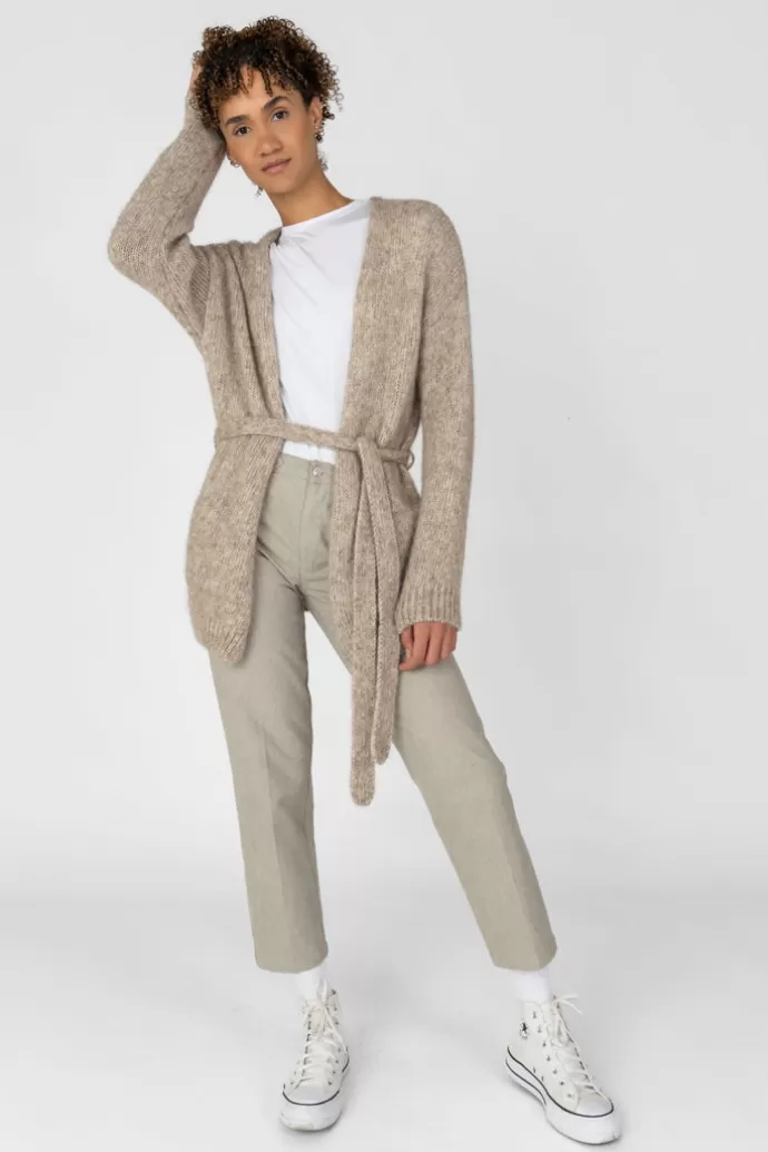 STORY OF MINE Alpaca-Cotton Cardigan Beige