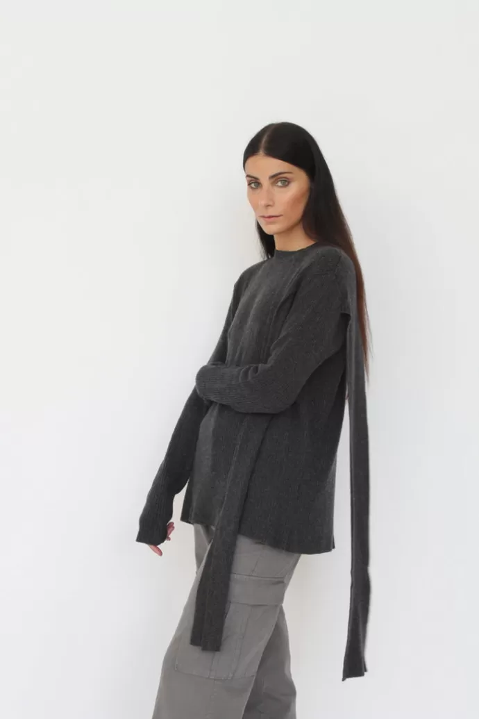 TENNÉ Antonia Cashmere Blend Knit With Side Bow