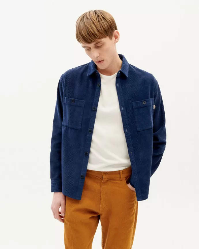 Cheap Thinking MU Bes Corduroy Overshirt Blue