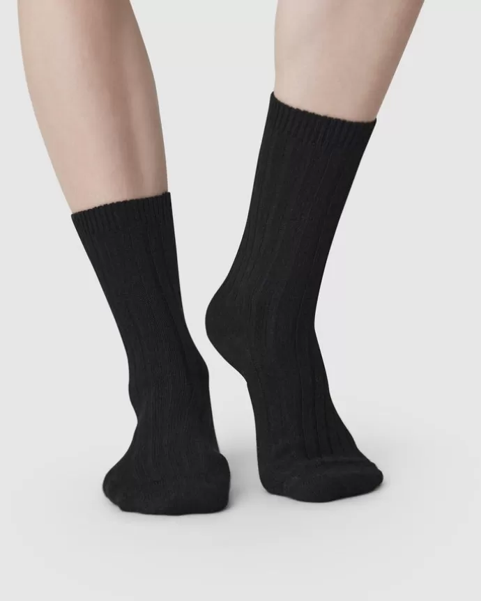 Sale Swedish Stockings Bodil Chunky Socks Black