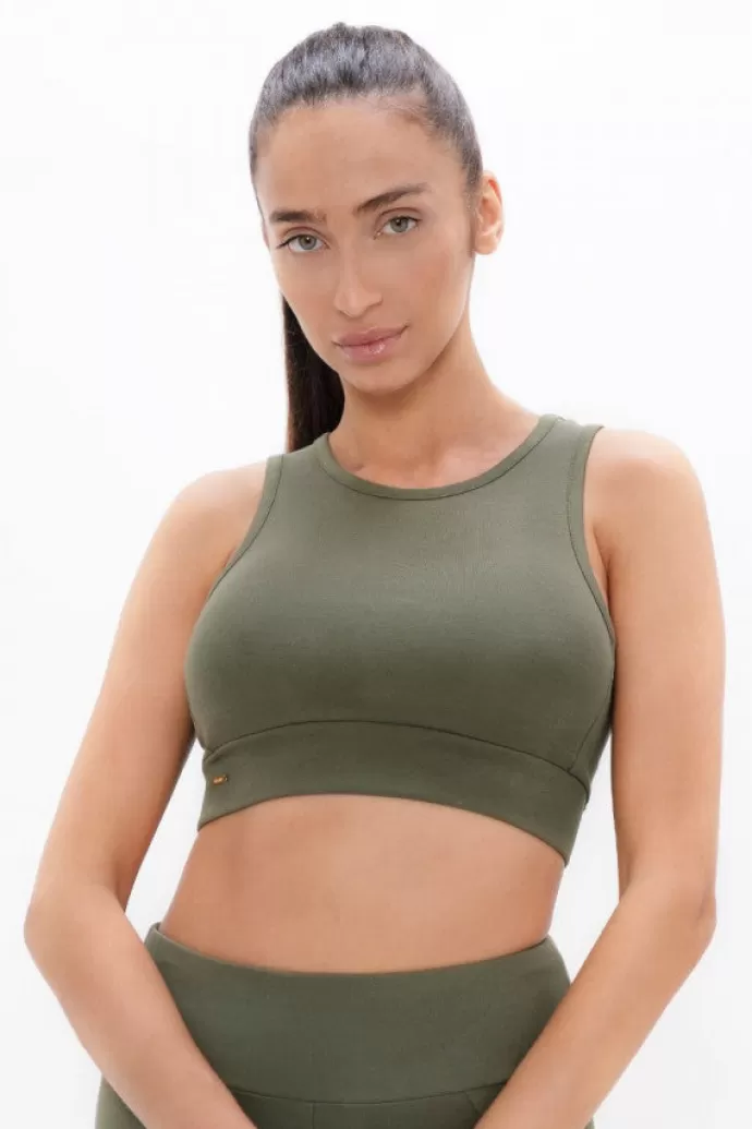 Best Sale 1 People Boston Bos Open Back Bra Top Green Ash