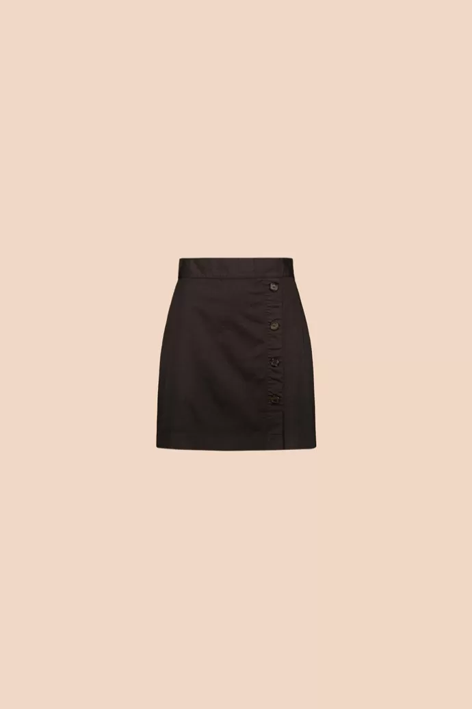 KAIKO Button Mini Skirt Mocha