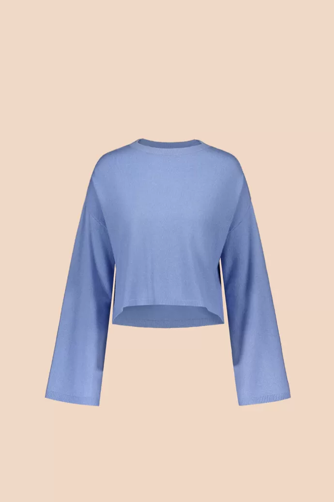 KAIKO Cashmere Crop Neule Blue Mist