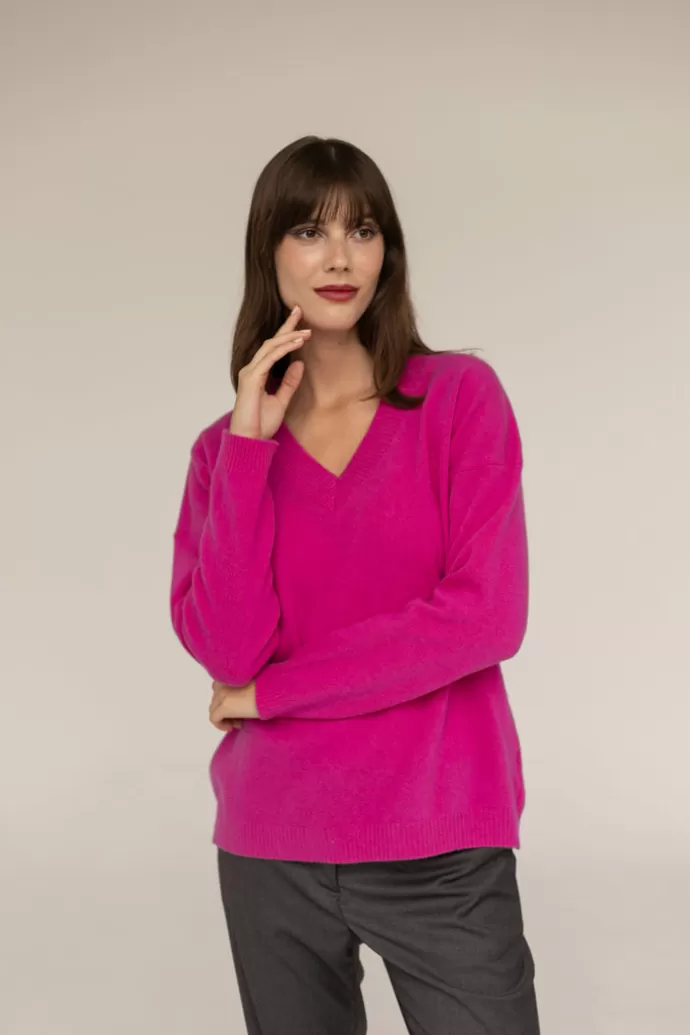 Enteliér Cashmere Sweater Fuchsia