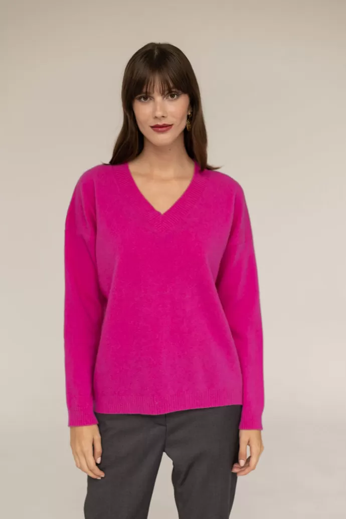 Enteliér Cashmere Sweater Fuchsia