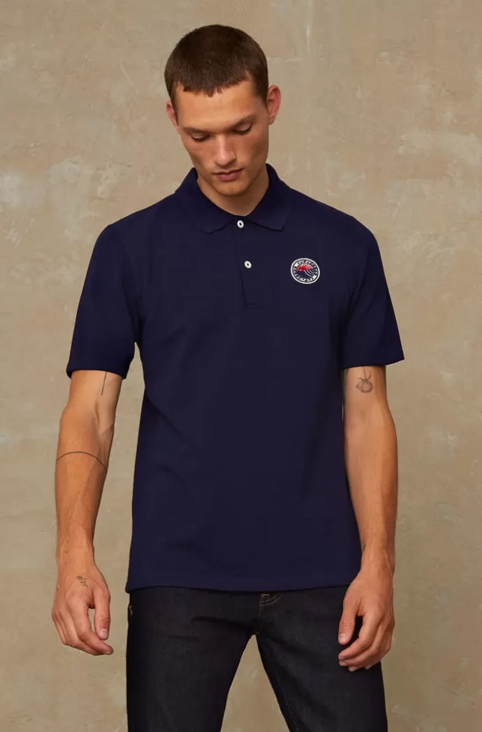 Flash Sale Kings Of Indigo Chokei Short Sleeve Polo Navy