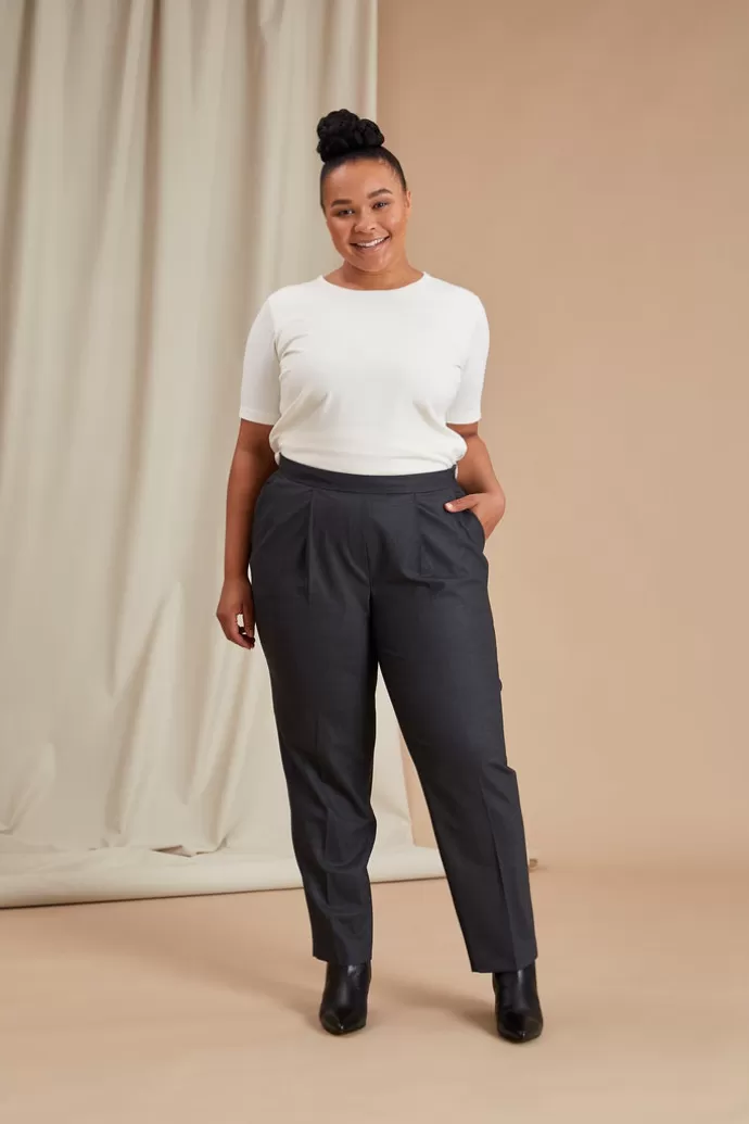 Flash Sale VOGLIA Cindy High Waist Trousers Grey Melange