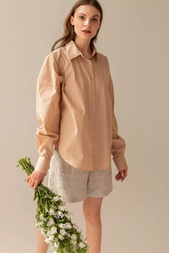 Best Enteliér Classic Oversize Shirt Beige