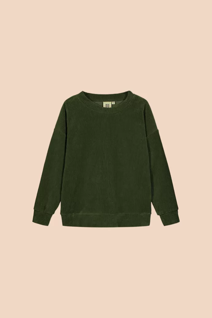 Flash Sale KAIKO Corduroy Sweatshirt Evergreen