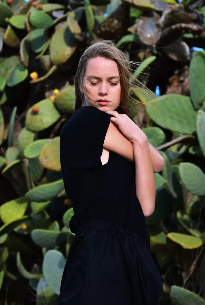 Cecilia Sörensen Corisia Mekko Musta Orgaaninen Tupla Harso/Pellava