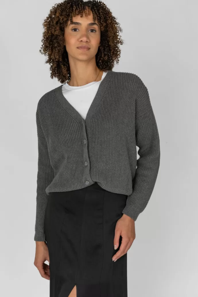 STORY OF MINE Cotton Cardigan Grey