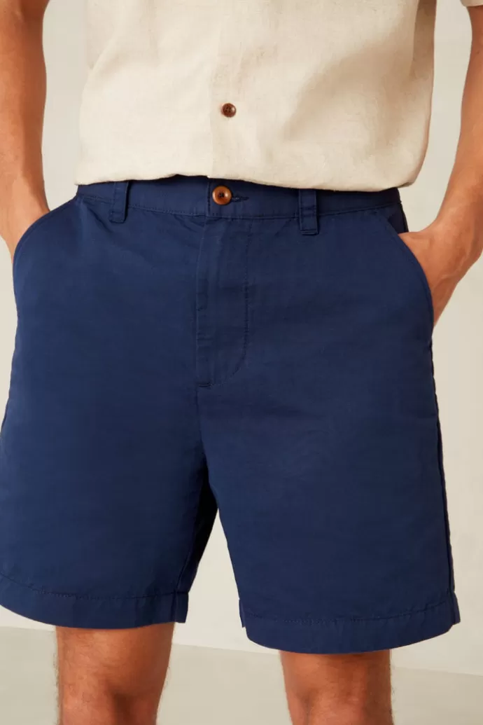 Clearance Kings Of Indigo Cronus Shorts Worker Blue Linen Mix