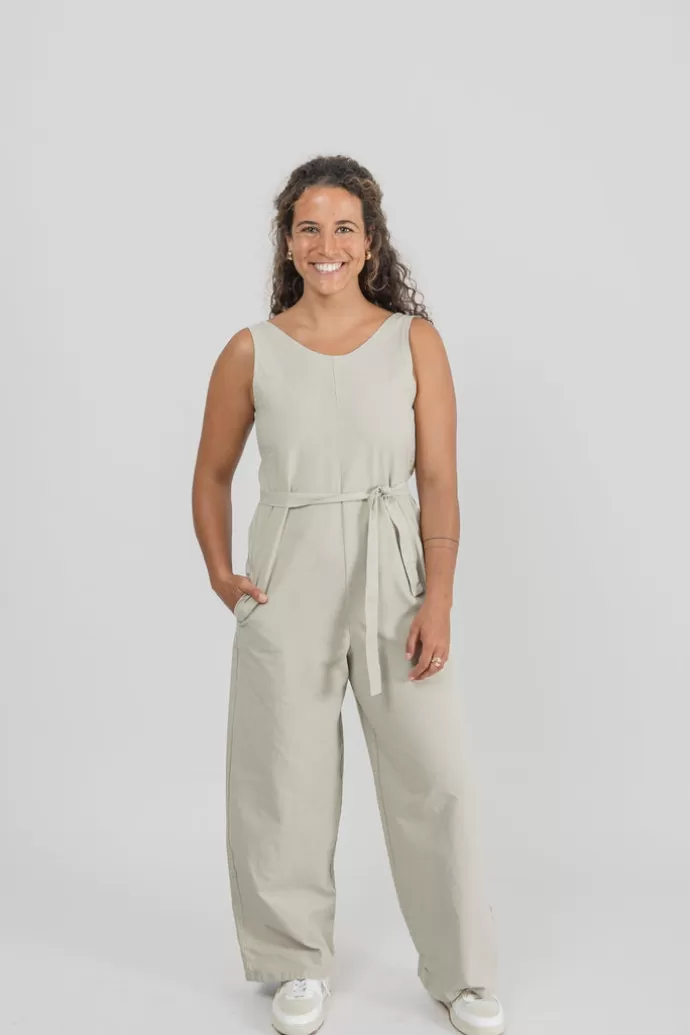 Näz Cuba Cotton Jumpsuit Beige