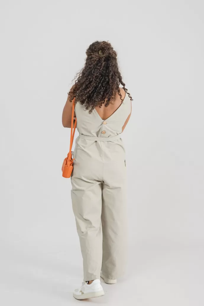 Näz Cuba Cotton Jumpsuit Beige