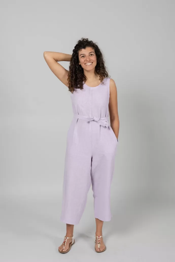 Näz Cuba Pellava-Jumpsuit Lilac