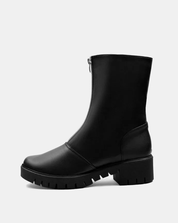 Flash Sale BOHEMA Cyber Boots Cactus Leather Ankle Boots Black