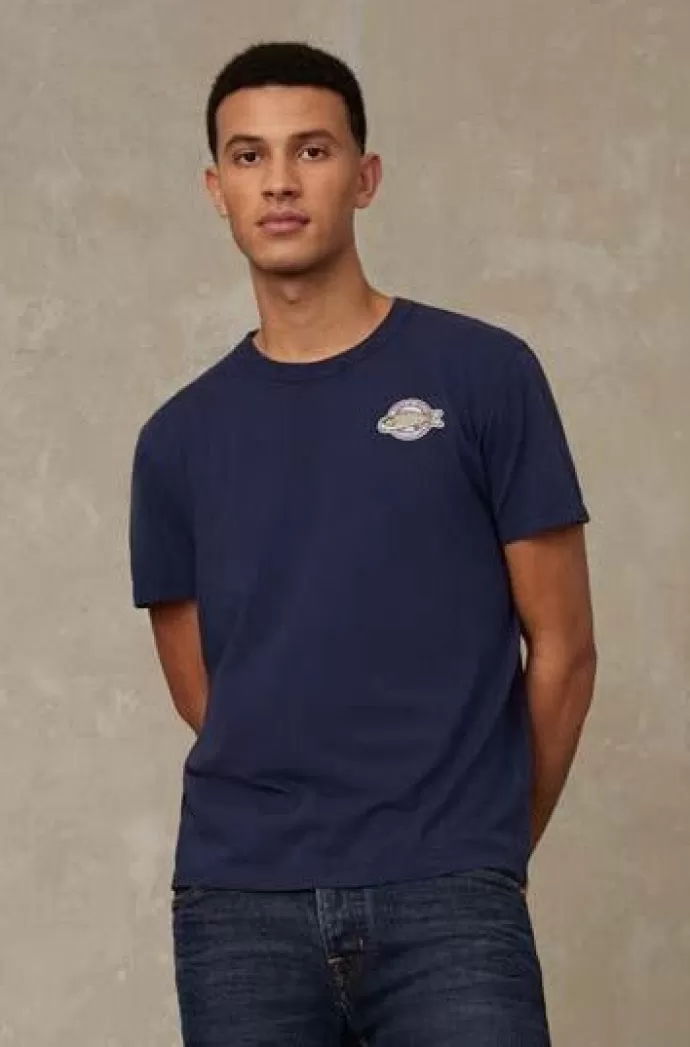 Best Kings Of Indigo Darius T-Shirt Navy Koinobori Badge