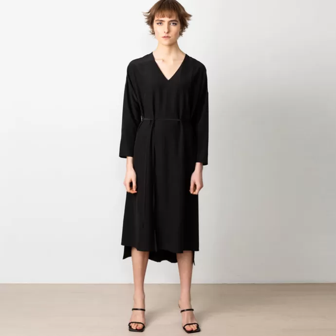 Studio Heijne Day Long Silk Dress Black