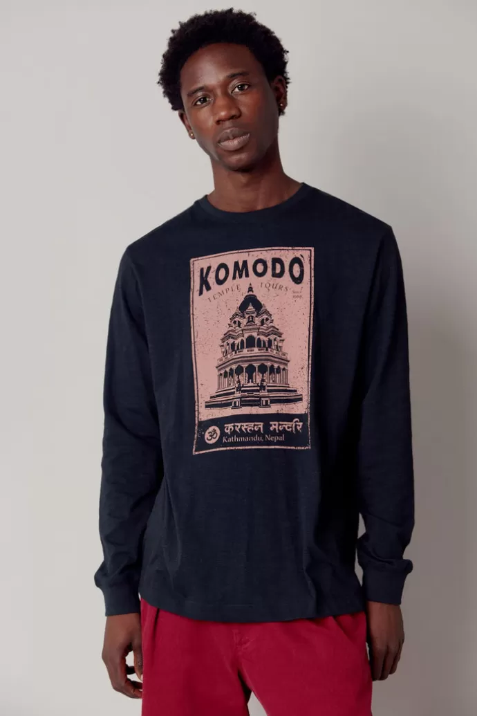 New KOMODO Dunbar Temple Orgaanisesta Puuvillasta Valmistettu Tee Musta