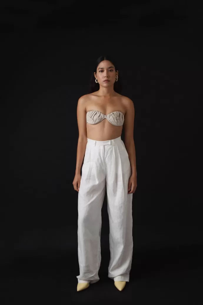 Cheap Carolina Machado Ecru Pellavainen Bralette