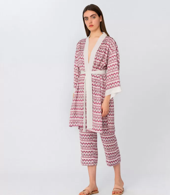 Elizabeth LaGre Fantasy-Printti Kimono Vaaleanpunainen