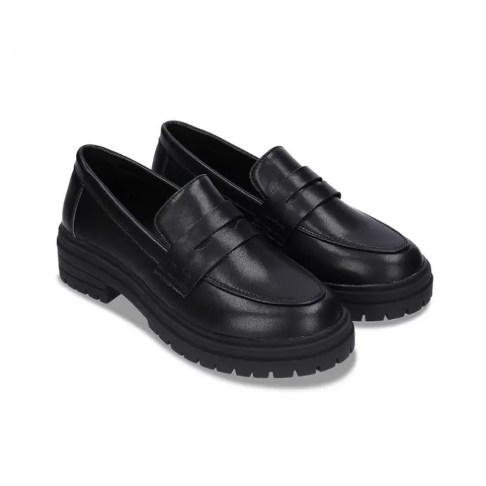 Fashion NAE Vegan Shoes Fiore Musta Vegaani Loafer Chunky Sole