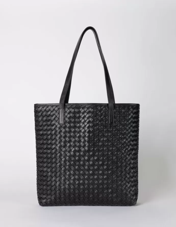 Fashion O My Bag Georgia Black Woven Classic Leather