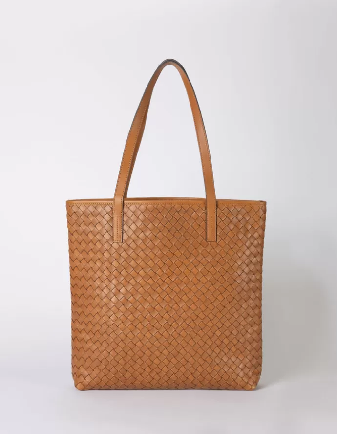 Fashion O My Bag Georgia Cognac Woven Classic Leather