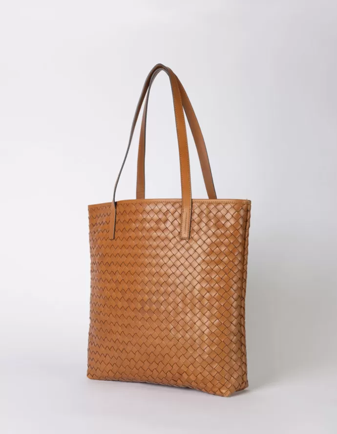 Fashion O My Bag Georgia Cognac Woven Classic Leather