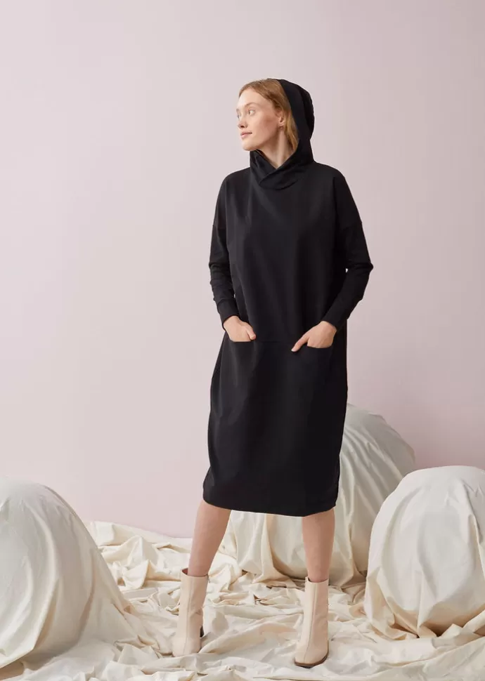 Papu Giant Hoodie Dress Black