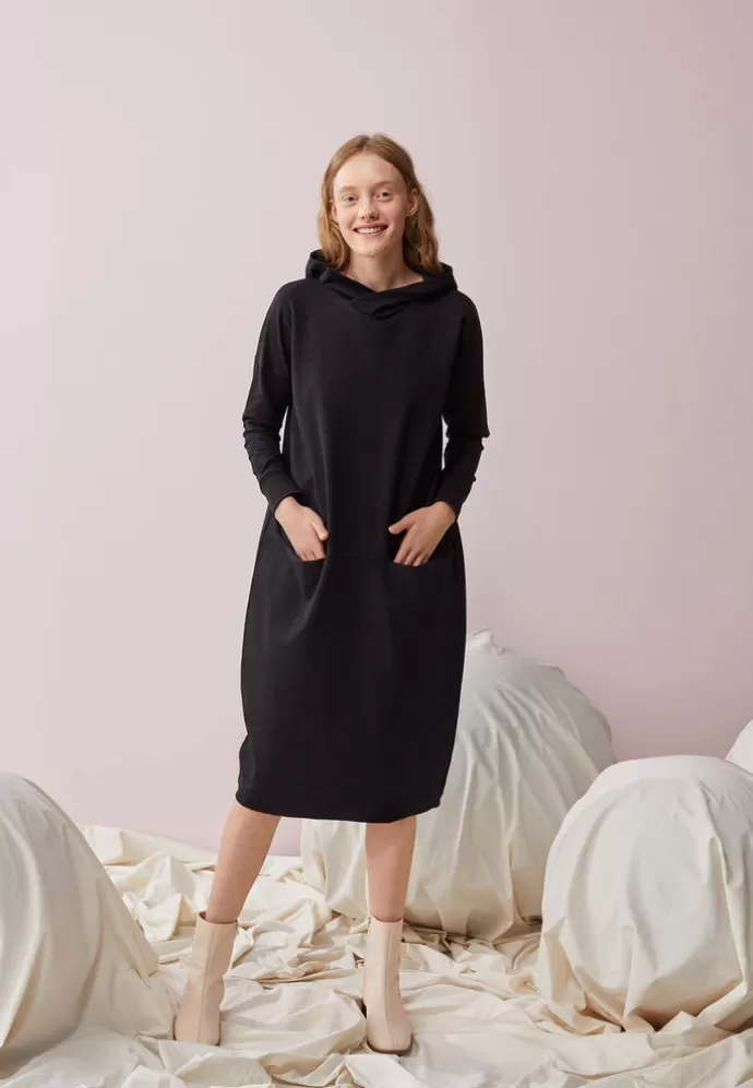 Papu Giant Hoodie Dress Black