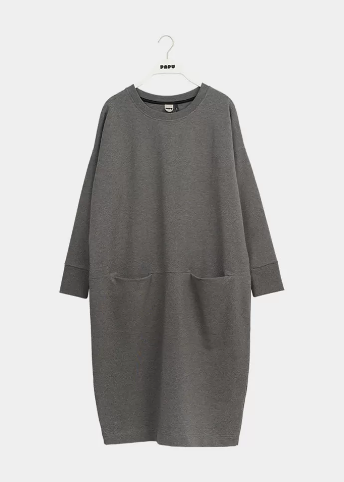 Papu Giant Split Dress Melange Grey