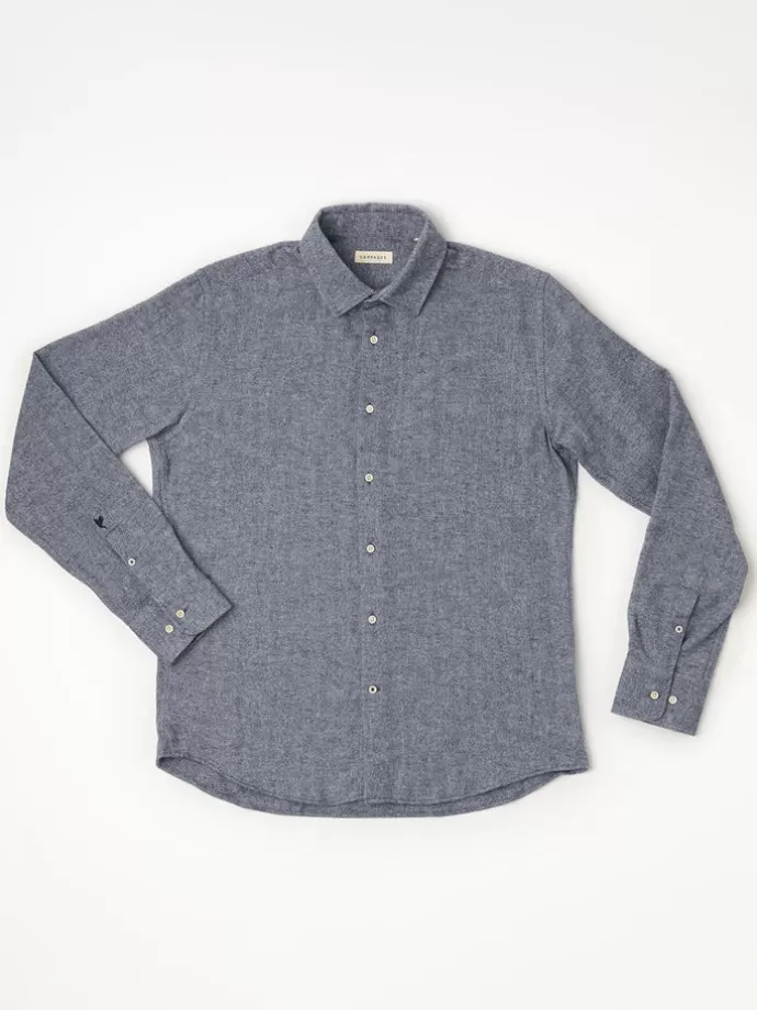 Hot Carpasus Gurin Flannel Shirt Navy