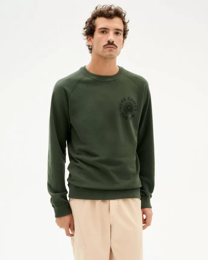 Discount Thinking MU Happy Sun Sweatshirt Green