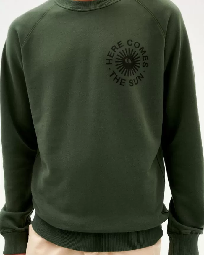 Discount Thinking MU Happy Sun Sweatshirt Green