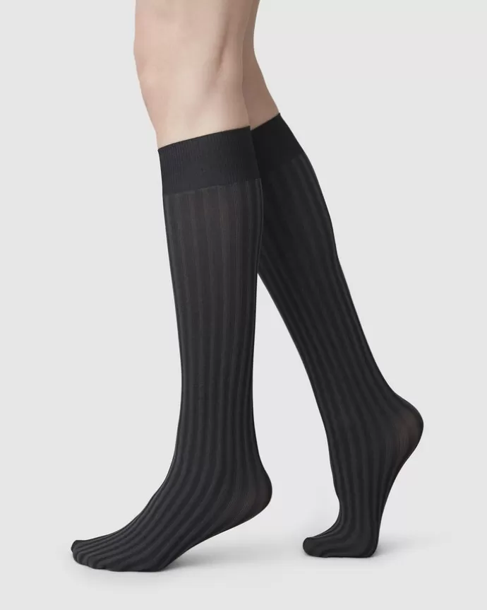 Best Sale Swedish Stockings Hilda Knee-Highs Black