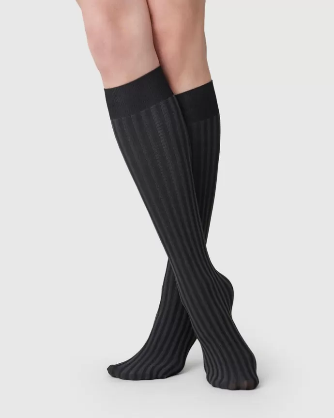 Best Sale Swedish Stockings Hilda Knee-Highs Black