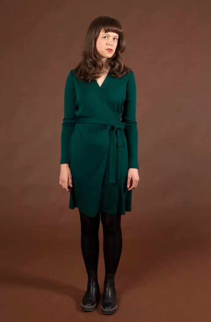 NOUKI Iisi Merino Wrap Dress Green