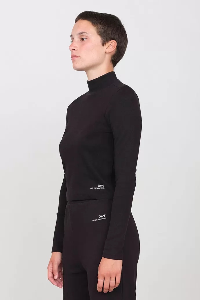 Flash Sale Off With Nature Interlock Turtleneck Black