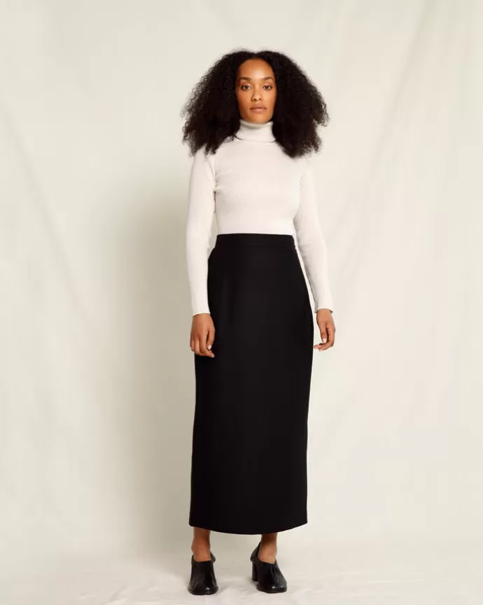 Samuji Isla Skirt Work Wool Dark Grey