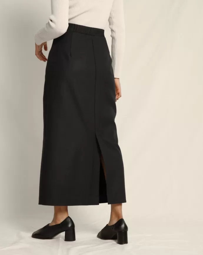 Samuji Isla Skirt Work Wool Dark Grey