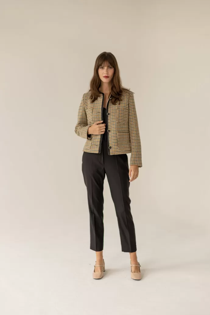 Enteliér Jane Jacket Houndstooth Print