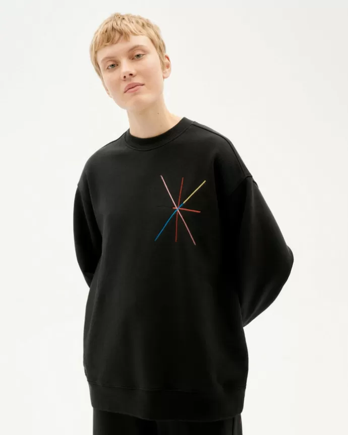 Thinking MU Jane Sweatshirt Black Vertex