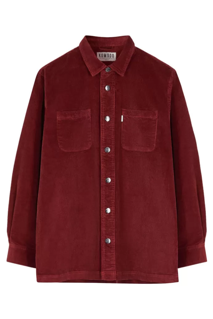 Discount KOMODO Jean Puuvillaa Cord Overshirt Cherry