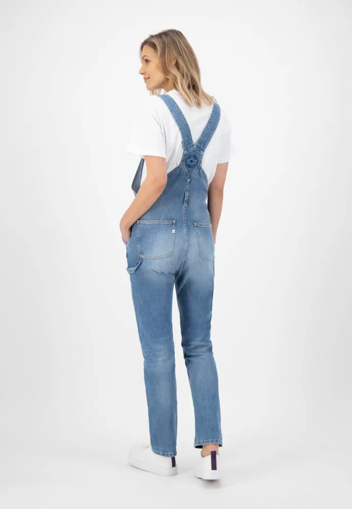 Shop MUD Jeans Jenn Dungaree Lappuhaalarit Old Stone