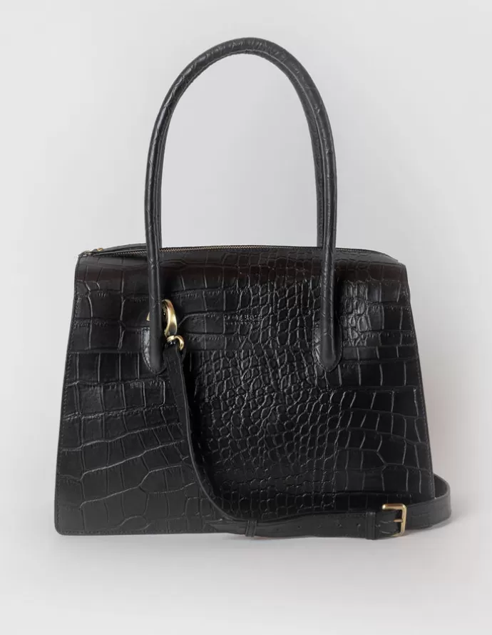 Cheap O My Bag Kate Classic Croco Musta