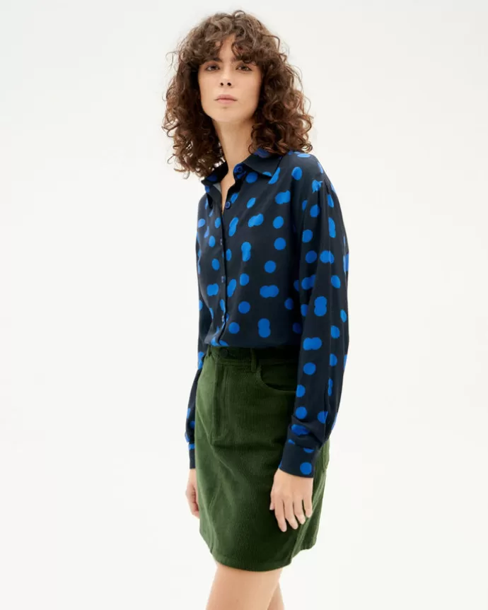 Best Sale Thinking MU Kati Shirt Blue Dots