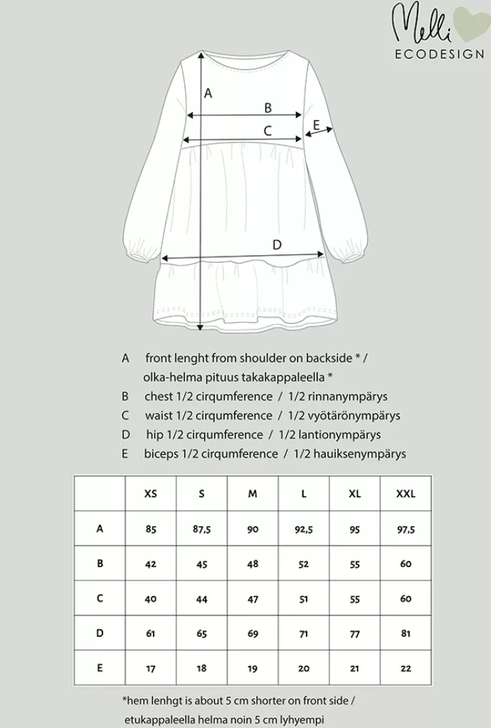 Melli EcoDesign Kerrostunika Musta